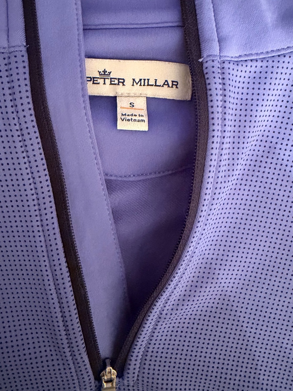 Peter Millar Men's Perforated Zip pullover